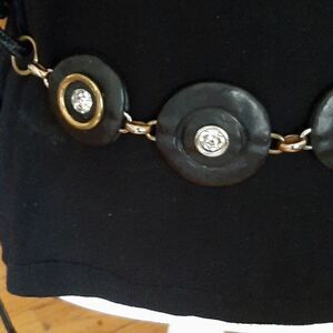 Chico's black disco rope belt